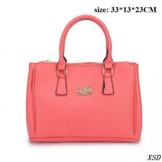 Coach Georgie In Leather Medium Pink Satchels ETB - Click Image to Close